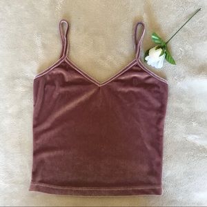 Full Tilt Women’s Pink Velvet Tank Top